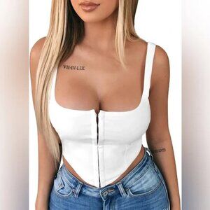 Women’s Corset Bustier Top Cami Crop Top | Size Medium